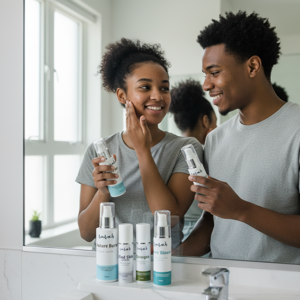 Anti-Blemish Set - bundle products being used