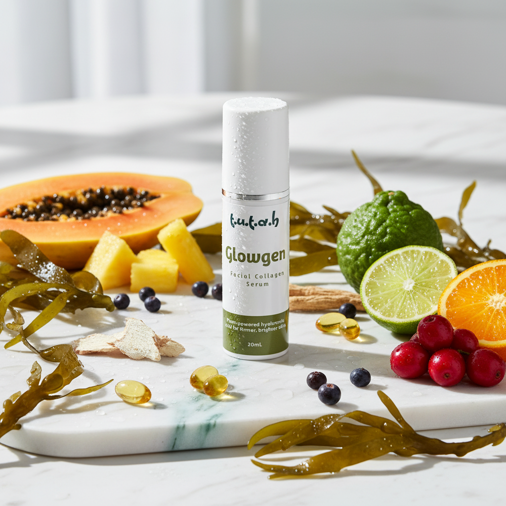 GlowGen Facial Collagen - natural ingredients showcase