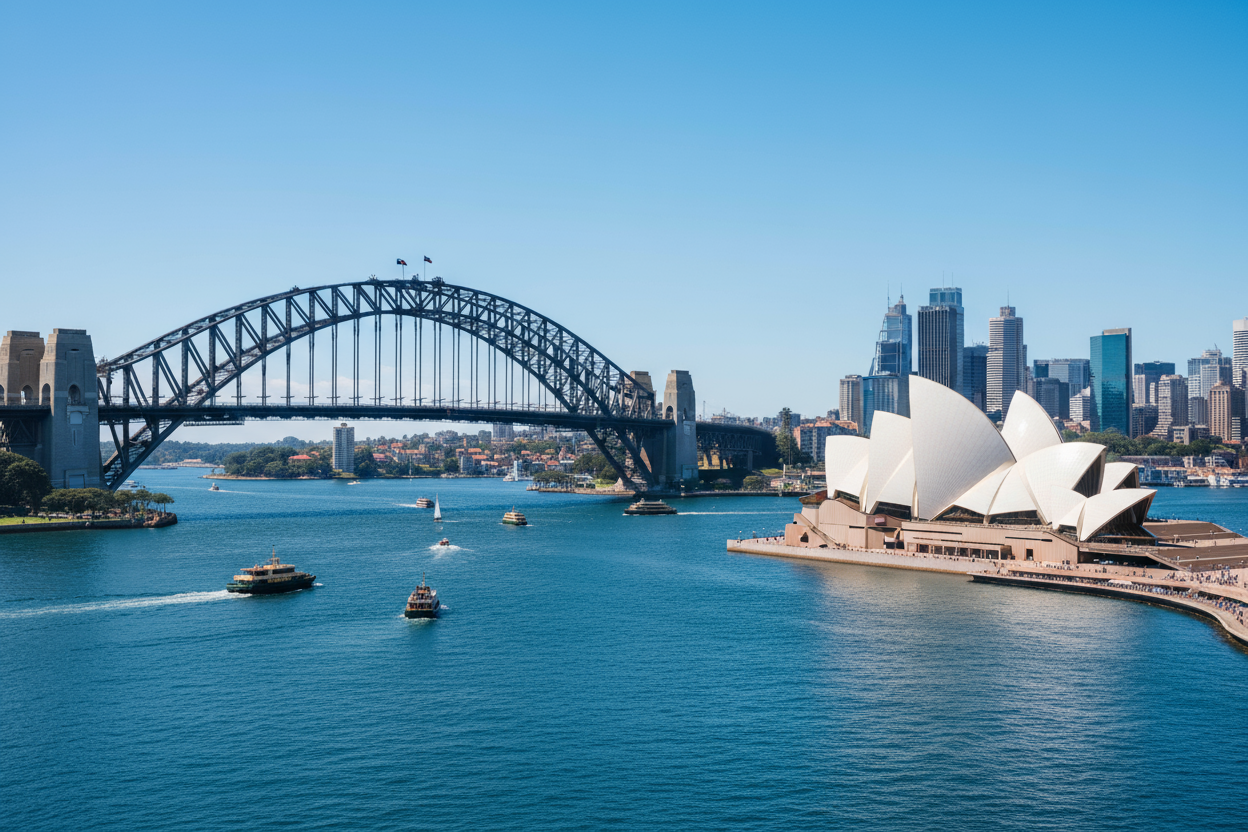 Harbour bridge and opera house