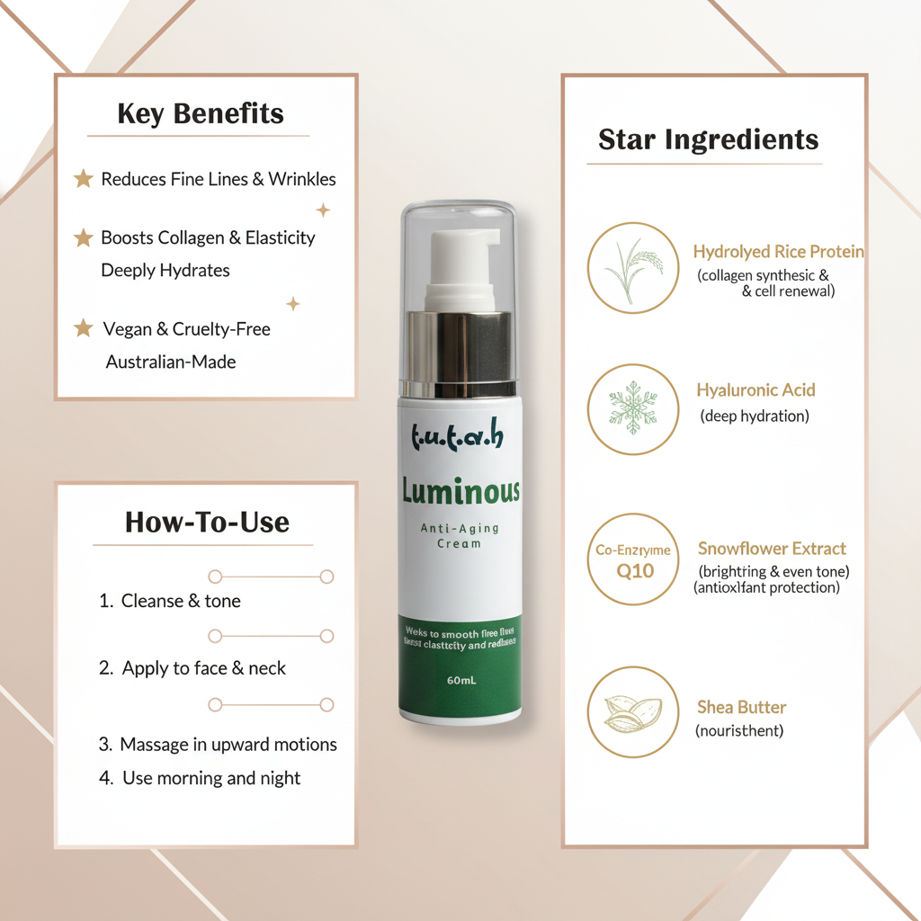 Luminous Anti-Aging Cream Infographic - Alternative Version