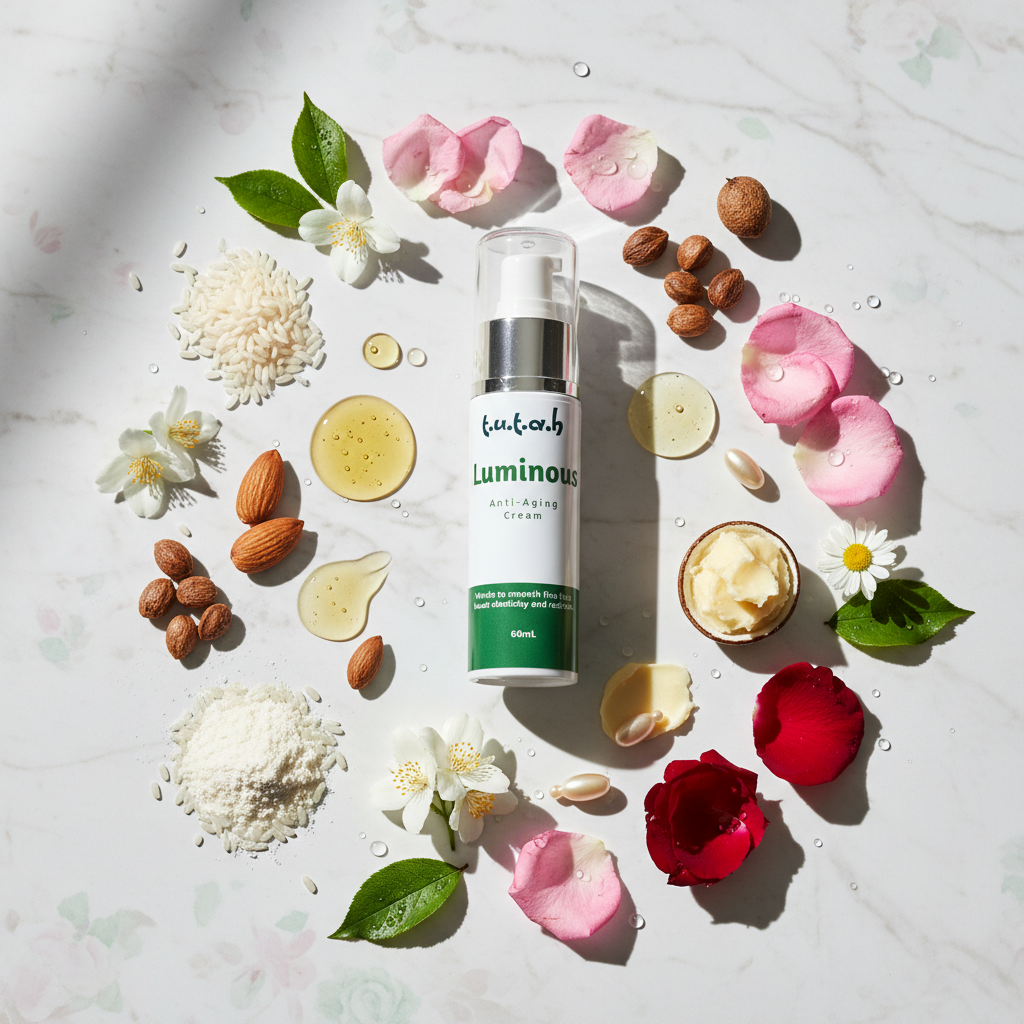 Luminous Anti-Aging Cream - natural ingredients showcase