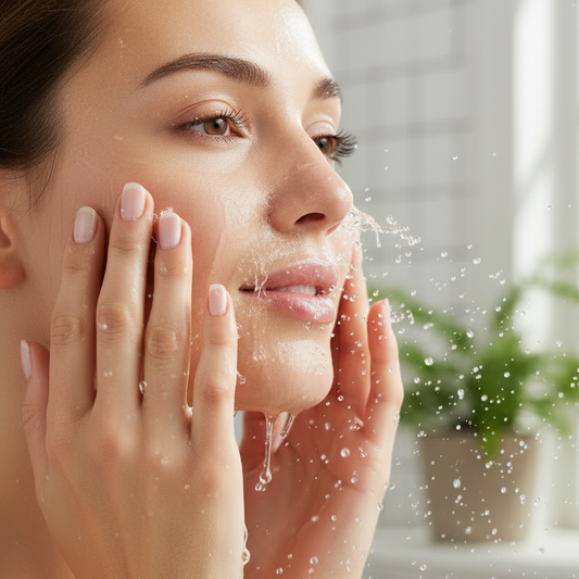 Nature Burst Facial Cleanser - photorealistic application